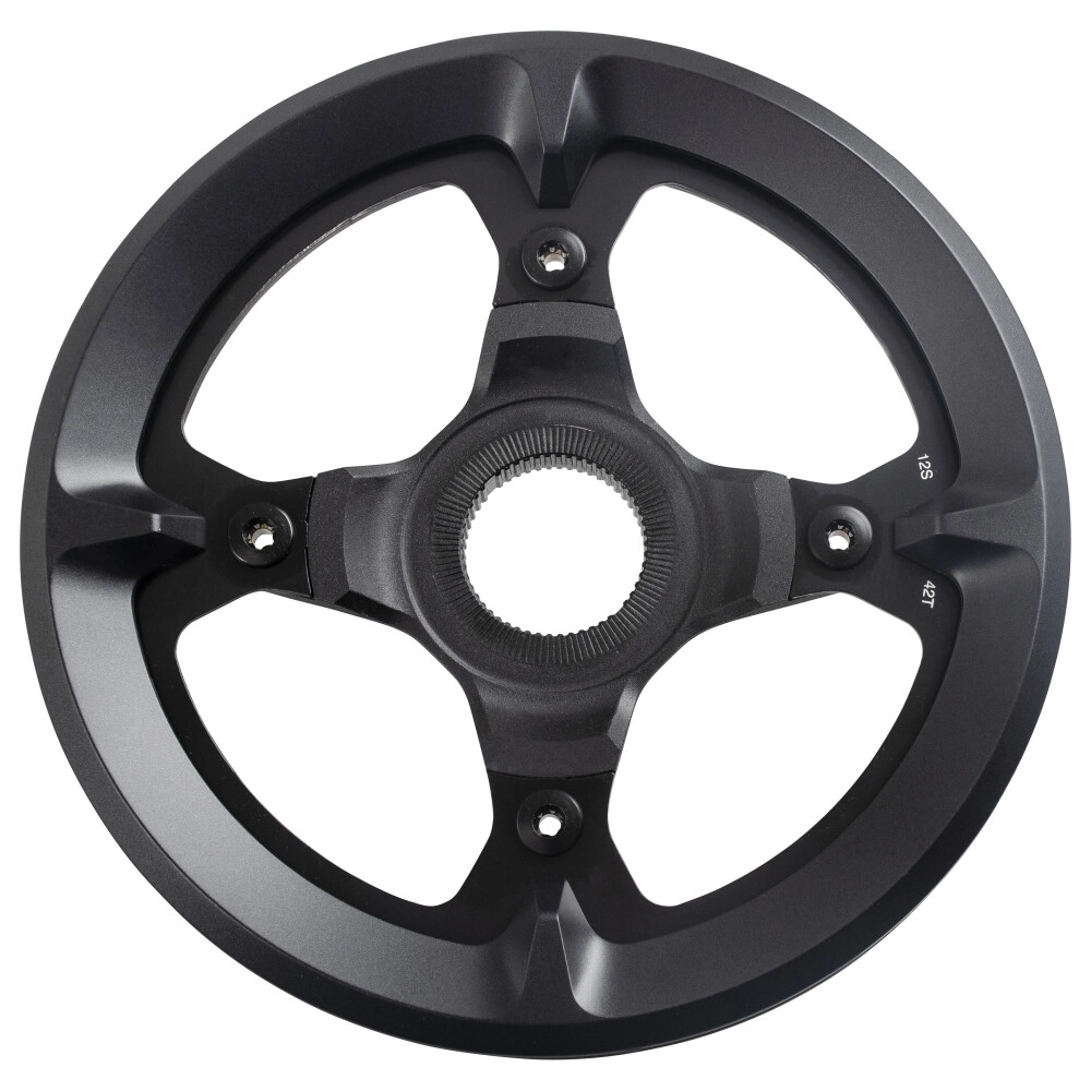 Shimano Kettenblatt STEPS SM-CRE70 42 Zähne 50 mm Kettenlinie 12-Gang mit doppeltem Hosenschutz schwarz von Shimano — Ansicht 1