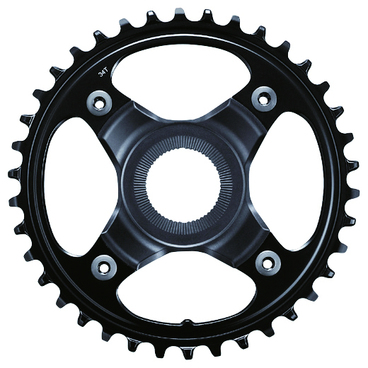 Shimano Kettenblatt STEPS SM-CRE80 34 Zähne B55 mm Kettenlinie schwarz von Shimano — Ansicht 1