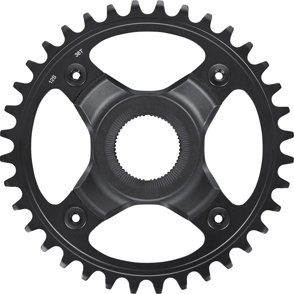 Shimano Kettenblatt STEPS SM-CRE70 36 Zähne 55 mm Kettenlinie 12-Gang schwarz von Shimano — Ansicht 1