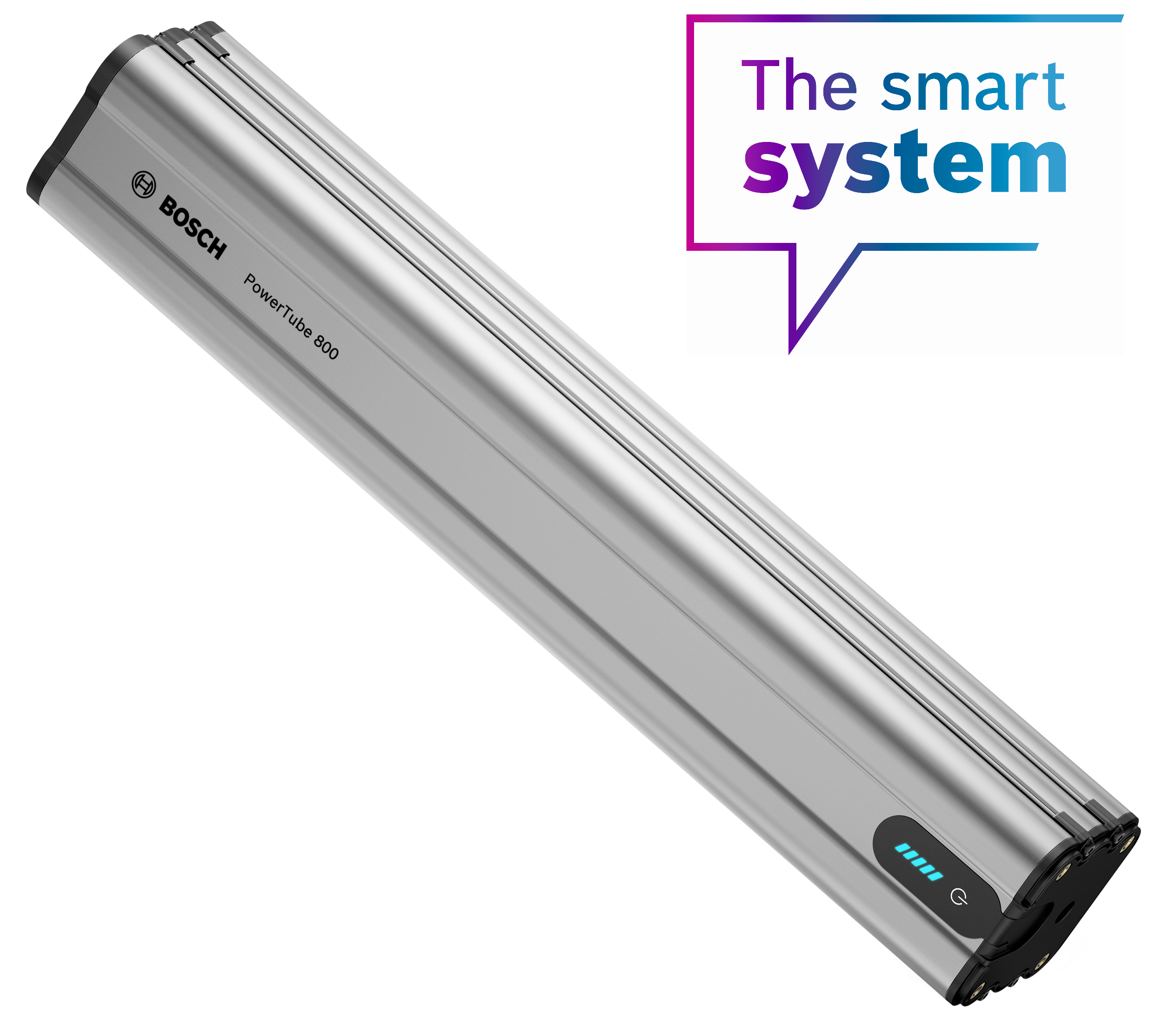 Bosch PowerTube 800 Wh vertikal BBP3881 silber von Bosch — Ansicht 1